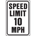 Hy-Ko Speed Limit 10 Mph Sign 12" x 18" A11045